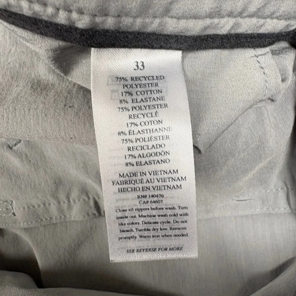 Faherty All Day Shorts Mens 33 Light Grey Hybrid Performance Stretch MSC0012